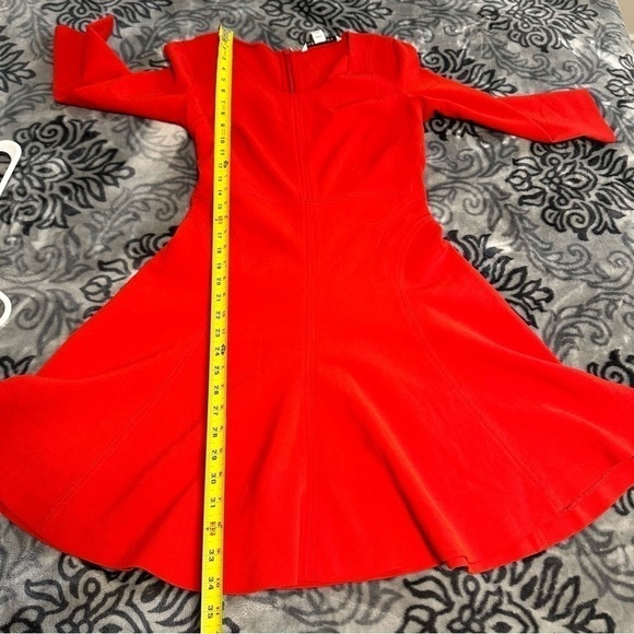 Diane von Furstenberg Paloma Scoop-Neck Flare Dress size 4 red - Picture 10 of 14
